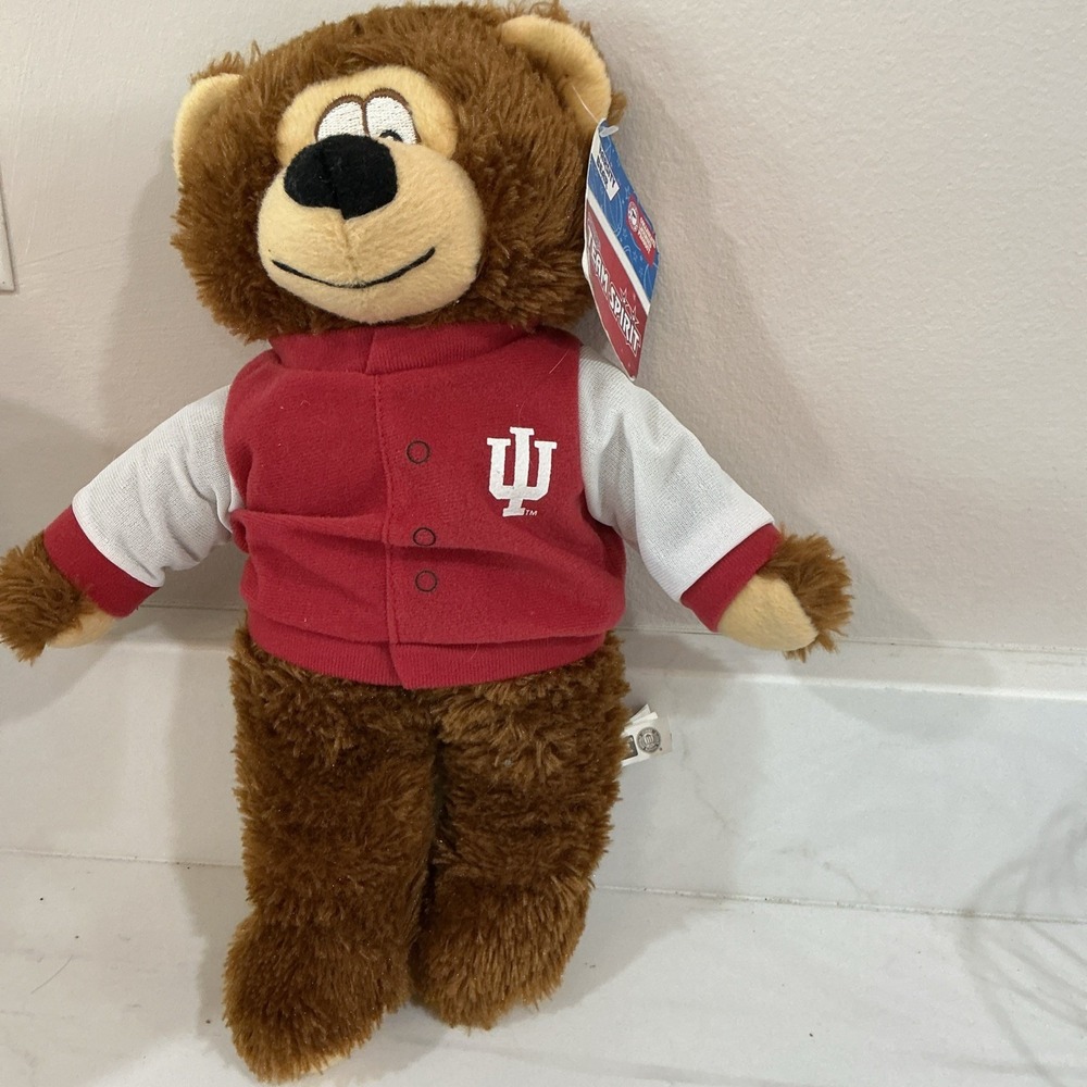 NWT Team Spirit Indiana University Hoosiers Spirit College Teddy Bear Plush 13"